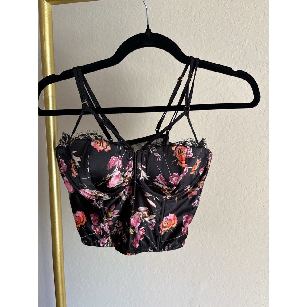 Victoria's Secret Women's NWT Floral Bustier Corset Top Size 34D Whimsigoth Lace